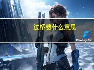 过桥费什么意思