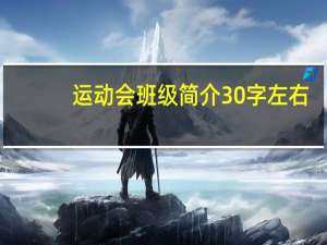 运动会班级简介30字左右（运动会班级简介）