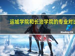 运城学院和长治学院的专业对比