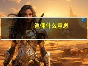 返佣什么意思