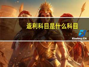 返利科目是什么科目