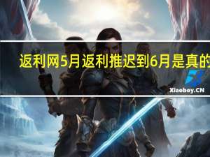 返利网5月返利推迟到6月是真的吗（返利网51）