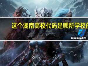这个湖南高校代码是哪所学校的