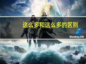 这么多和这么多的区别