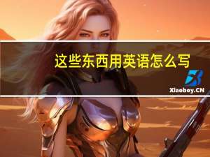 这些东西用英语怎么写