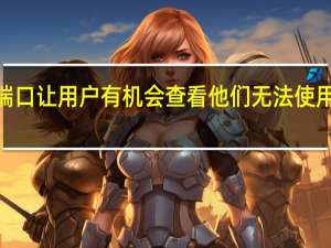 这些端口让用户有机会查看他们无法使用的各种UIS