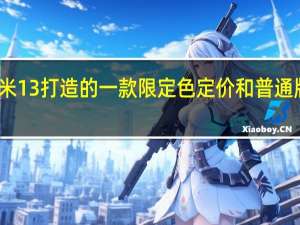 这是小米13打造的一款限定色定价和普通版本价格一致
