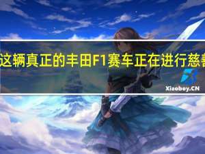 这辆真正的丰田F1赛车正在进行慈善拍卖