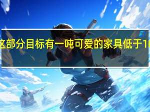 这部分目标有一吨可爱的家具低于100美元