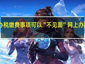 这233项办税缴费事项可以“不见面”网上办 到底什么情况嘞