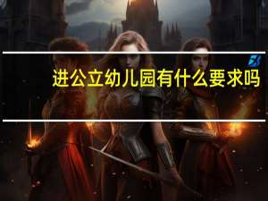 进公立幼儿园有什么要求吗