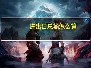 进出口总额怎么算