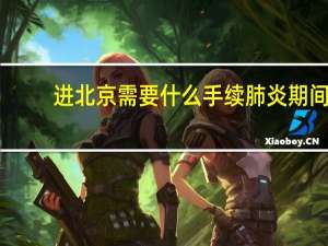 进北京需要什么手续肺炎期间（进北京需要什么手续）
