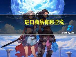 进口商品有哪些税