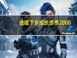 进城下乡成长感悟2000（进城下乡成长感悟）