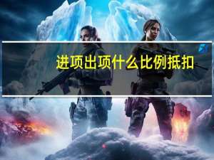 进项出项什么比例抵扣