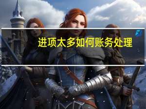 进项太多如何账务处理