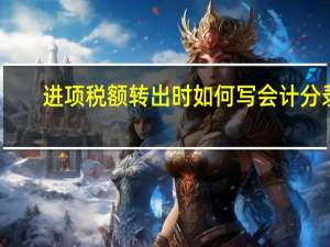 进项税额转出时如何写会计分录