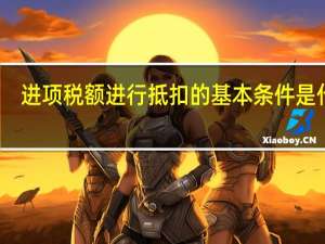 进项税额进行抵扣的基本条件是什么
