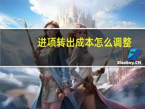 进项转出成本怎么调整