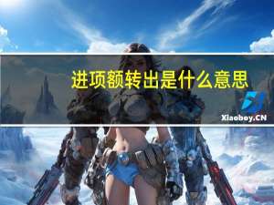 进项额转出是什么意思