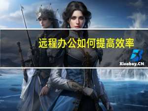 远程办公如何提高效率
