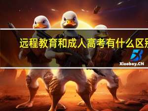 远程教育和成人高考有什么区别