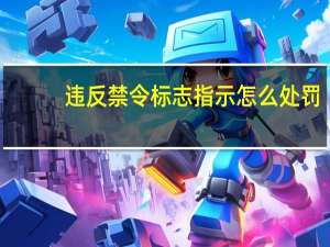 违反禁令标志指示怎么处罚