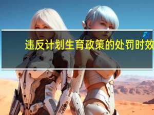 違反計劃生育政策的處罰時效（違反計劃生育政策的處罰）