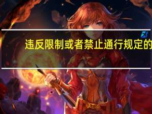 违反限制或者禁止通行规定的