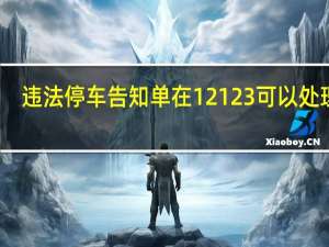 违法停车告知单在12123可以处理吗