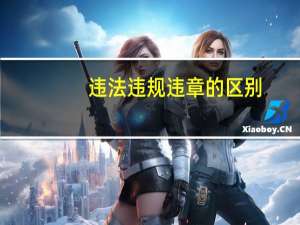 违法违规违章的区别