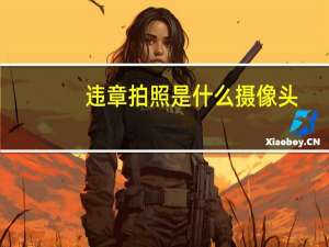违章拍照是什么摄像头