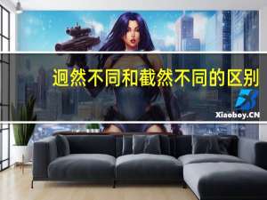 迥然不同和截然不同的区别