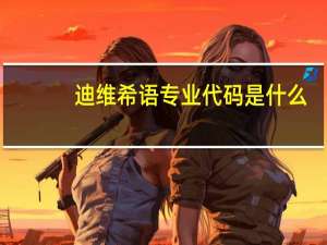 迪维希语专业代码是什么