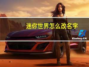 迷你世界怎么改名字