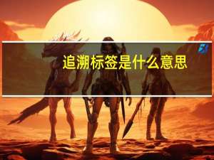 追溯标签是什么意思