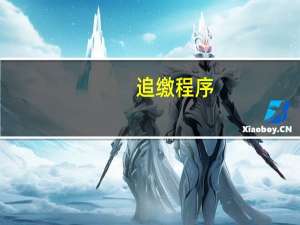 追缴程序