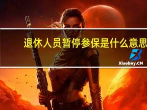 退休人员暂停参保是什么意思