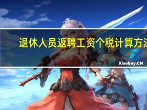 退休人员返聘工资个税计算方法