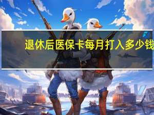 退休后医保卡每月打入多少钱（退休后医保卡每月打入多少钱）