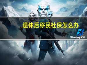 退休后移民社保怎么办