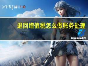 退回增值税怎么做账务处理