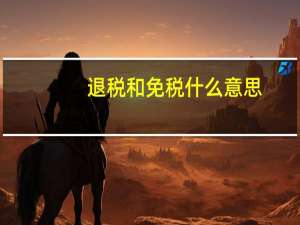 退税和免税什么意思