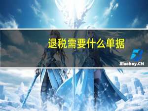 退税需要什么单据