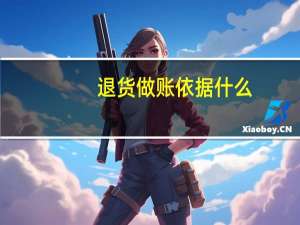 退货做账依据什么
