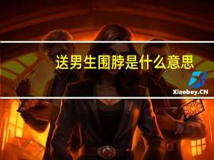 送男生围脖是什么意思