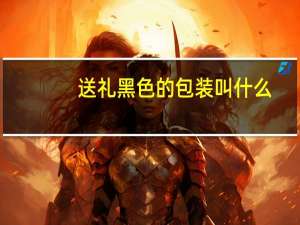 送礼黑色的包装叫什么