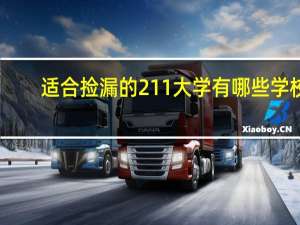 适合捡漏的211大学 有哪些学校