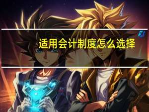 适用会计制度怎么选择